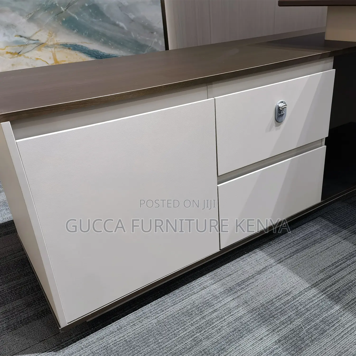 Imported 180cm Executive L-Shaped Manager's Table