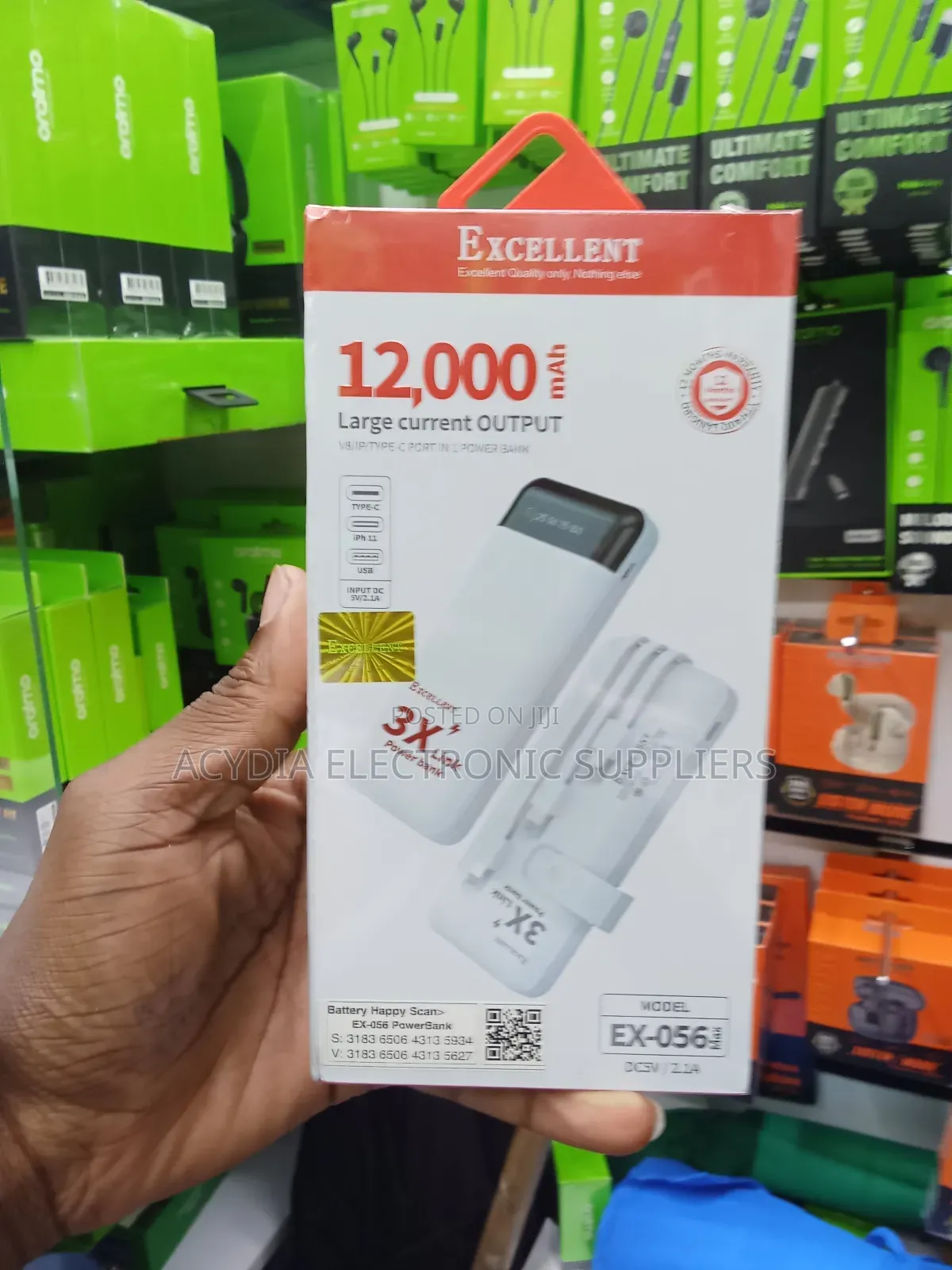 Excellent Ex-056 12000mah, 22.5w Fast Charging Power Bank