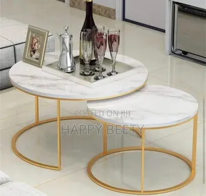 *Glass Marble Nesting Table