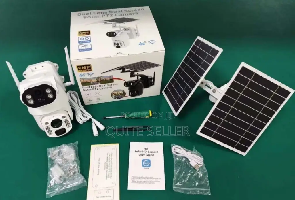Solar Camera 6mp Dual Lens Dual Solar4g Simcard Solar Detect Motion