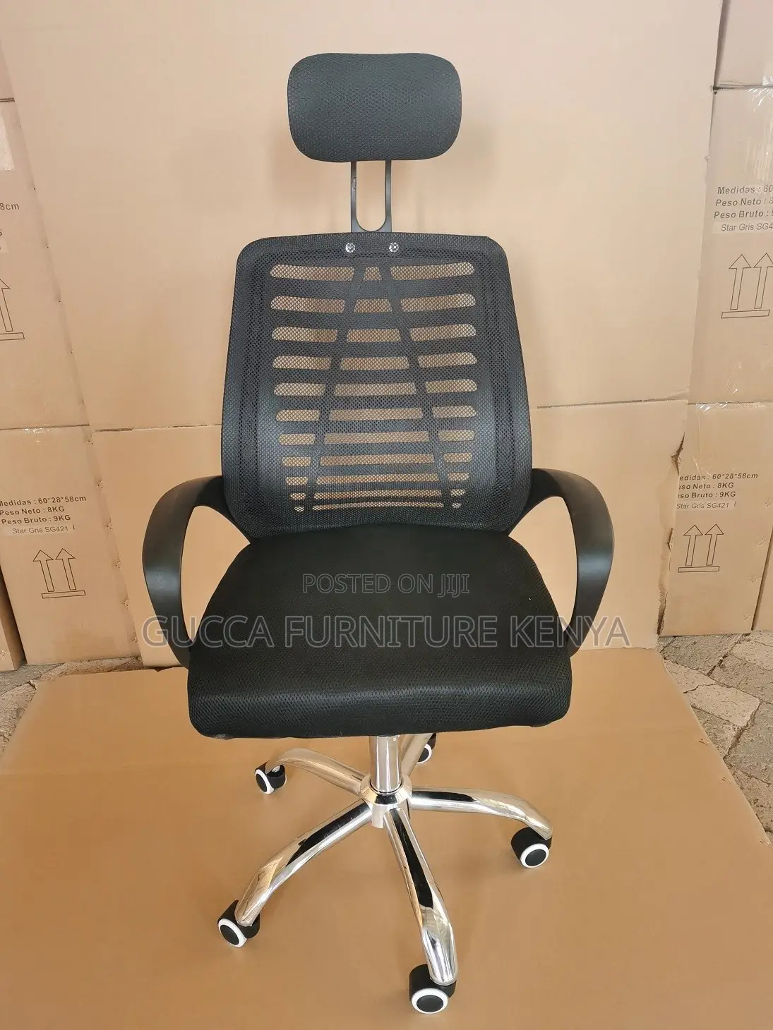 Swivel Mesh High-Back Headrest Study Chair