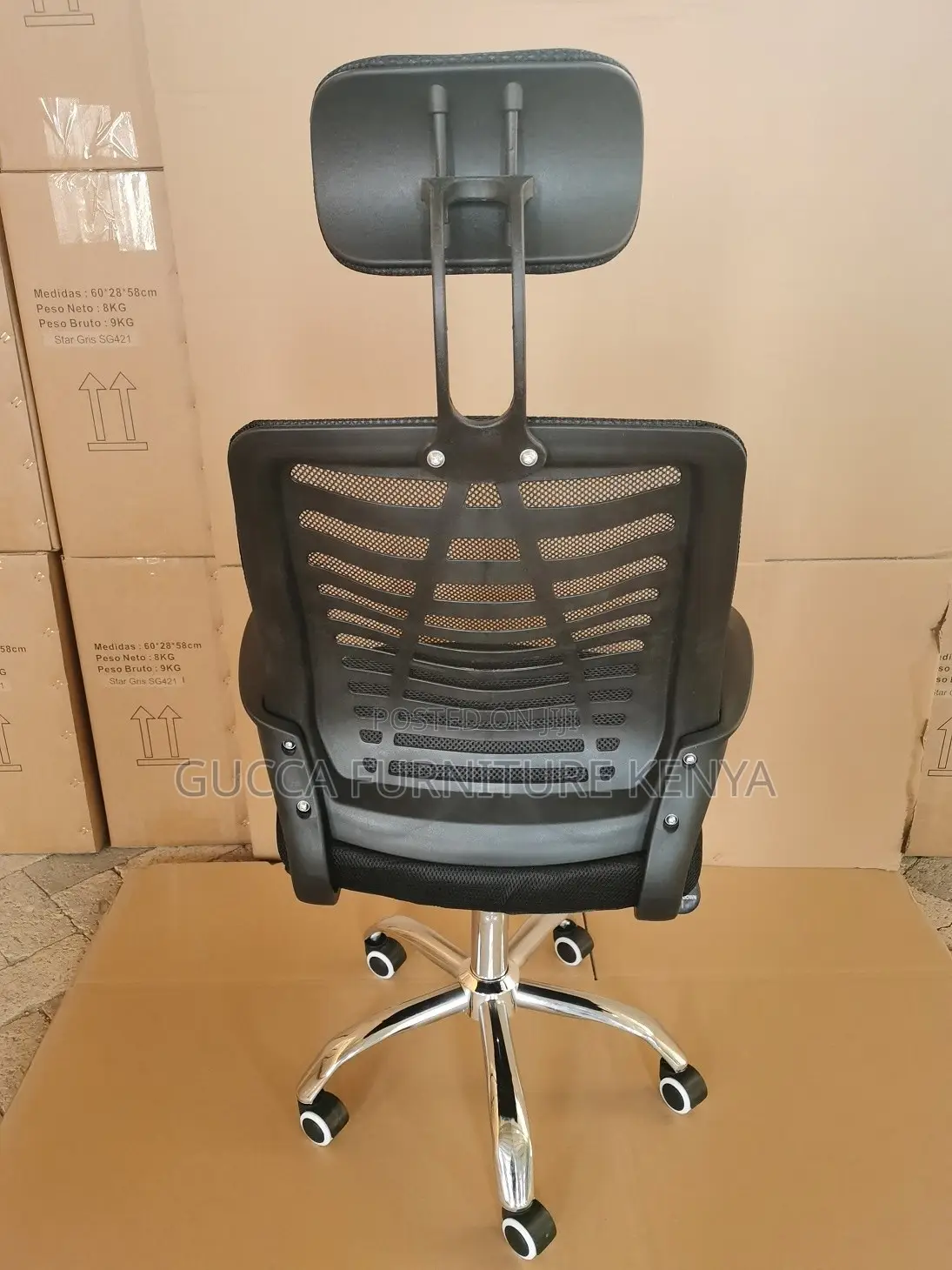Swivel Mesh High-Back Headrest Study Chair