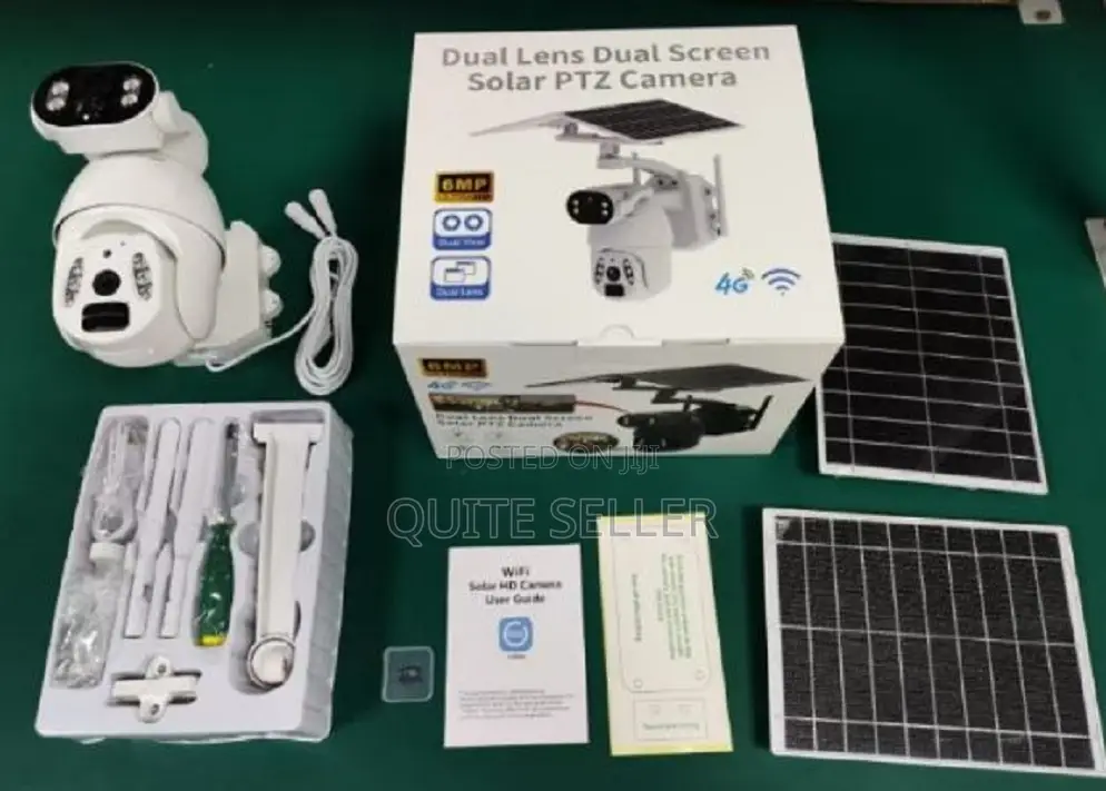 Ubox 6mp Dual Lens Dualscreen 4g Sim Card Solar CCTV Camera