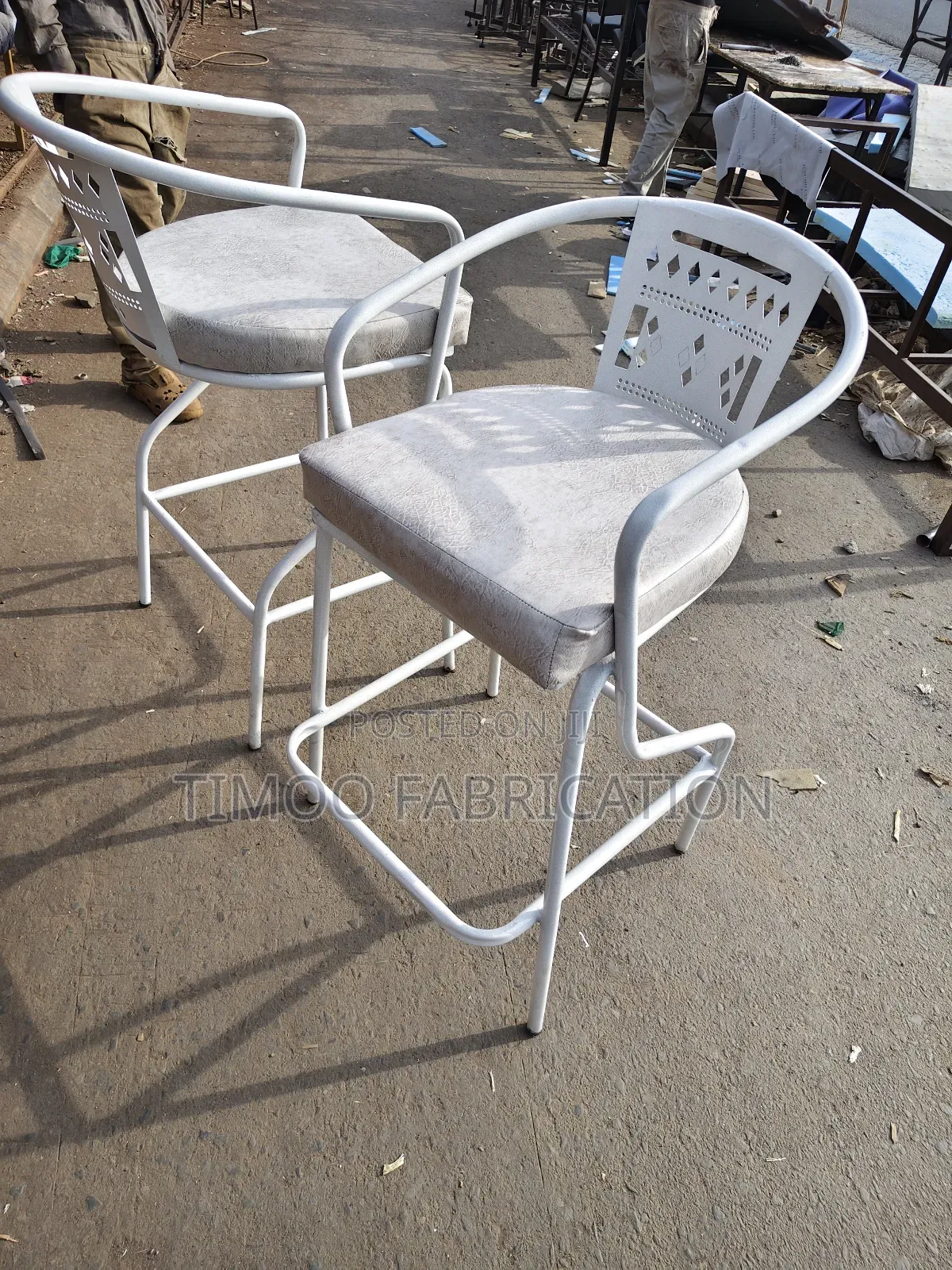 Restaurant High Stools With Design Backrest Sheet