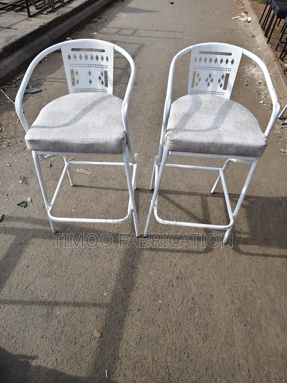 Restaurant High Stools With Design Backrest Sheet