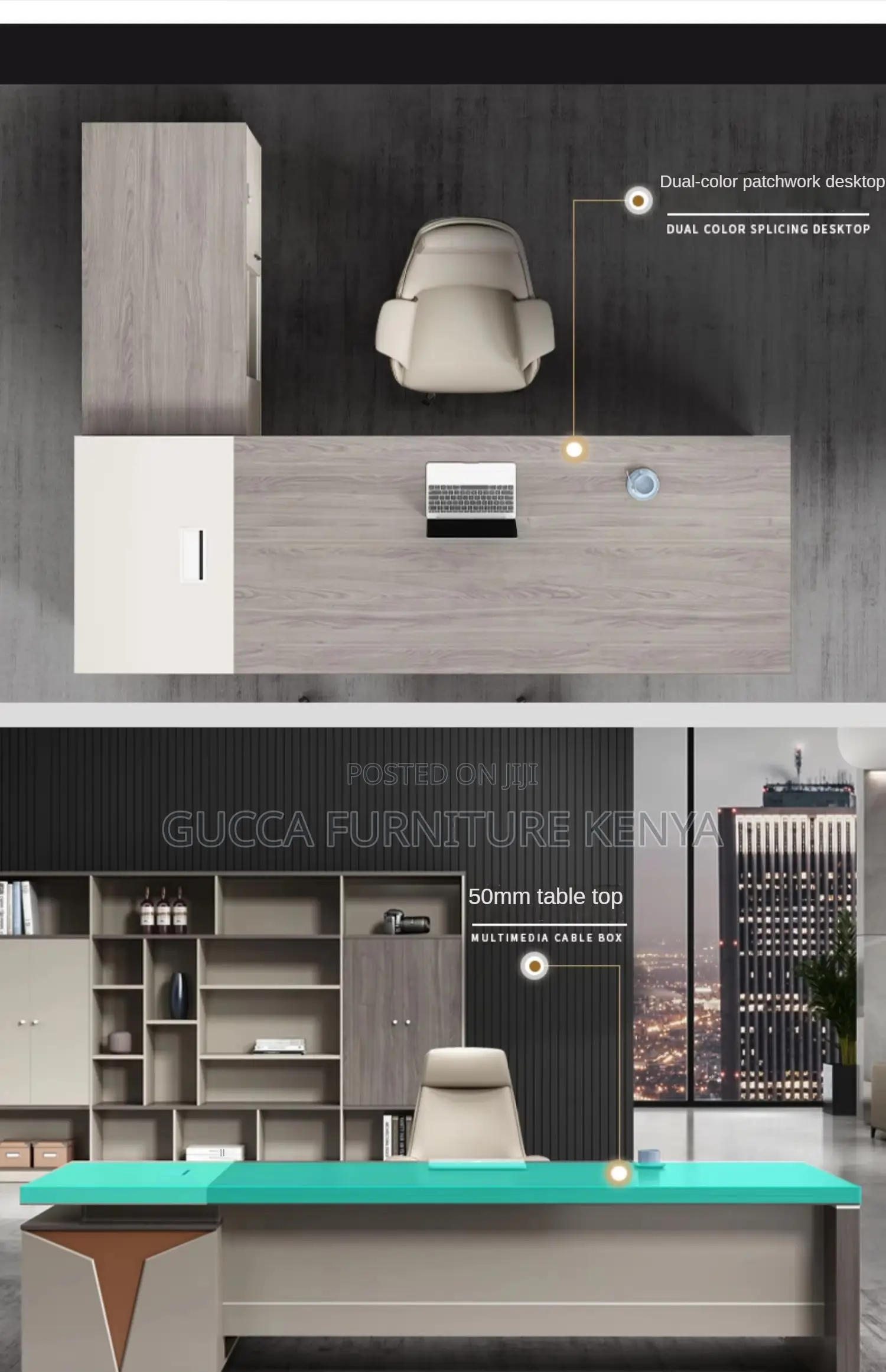1600mm Ceo Luxury Executive L-Shaped Table