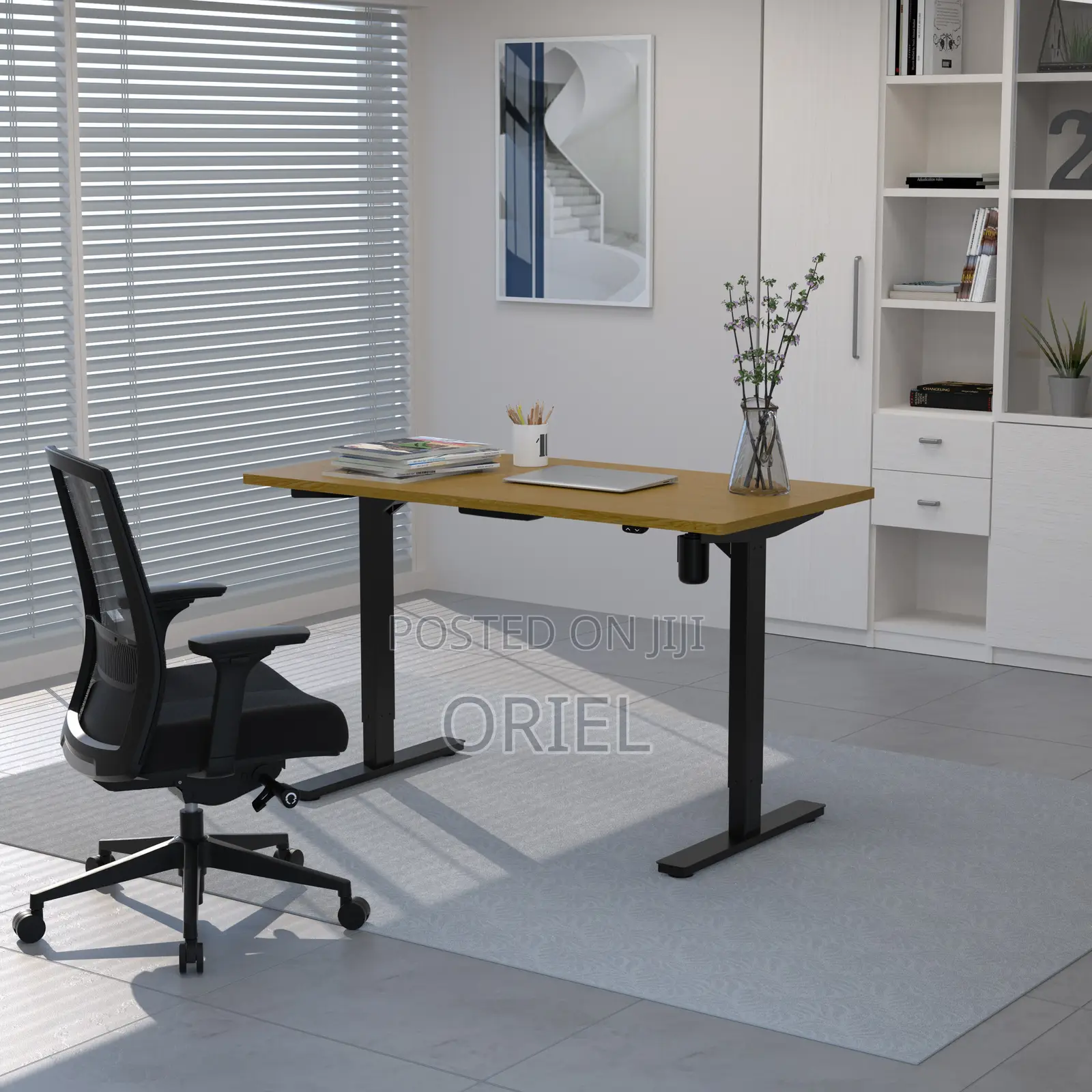Office Desk : 1.4m Office Height Adjustable Electric Standing Desk