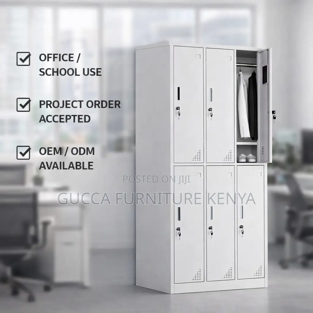 6-Locker Steel Home Office Storage Cabinet