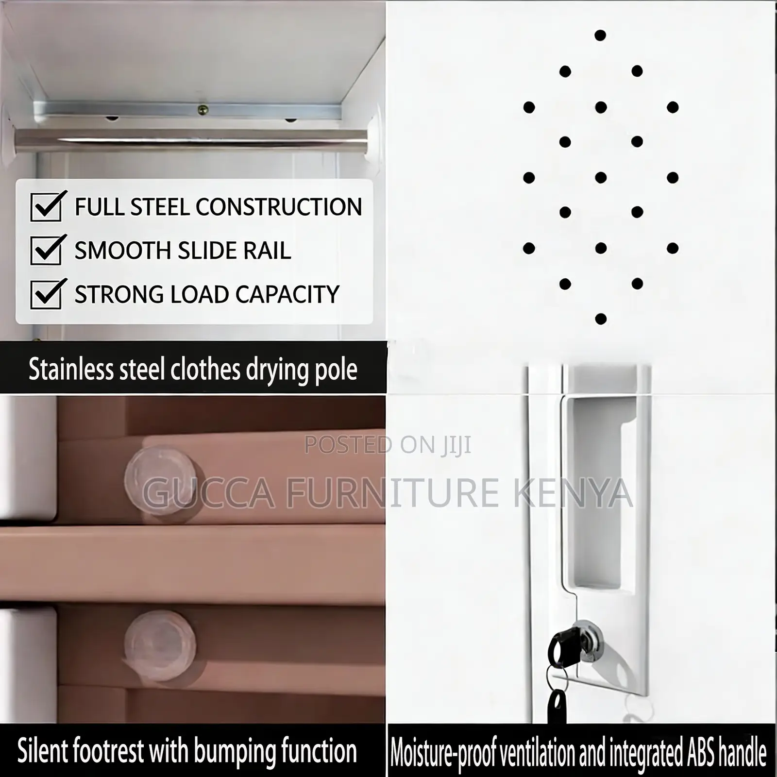 6-Locker Steel Home Office Storage Cabinet