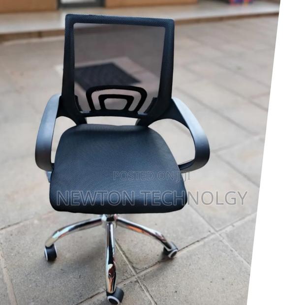 Secretarial Meshofficechair Ergonomic Fabric Seat With Lumbarsupport