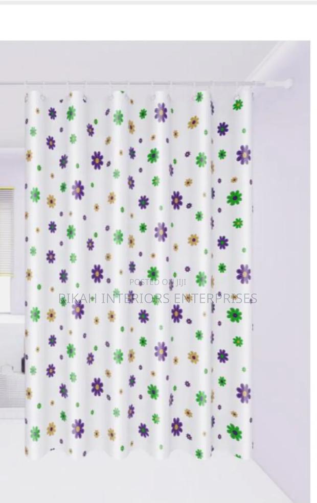 Floral Water Proof Shower Curtains - main view
