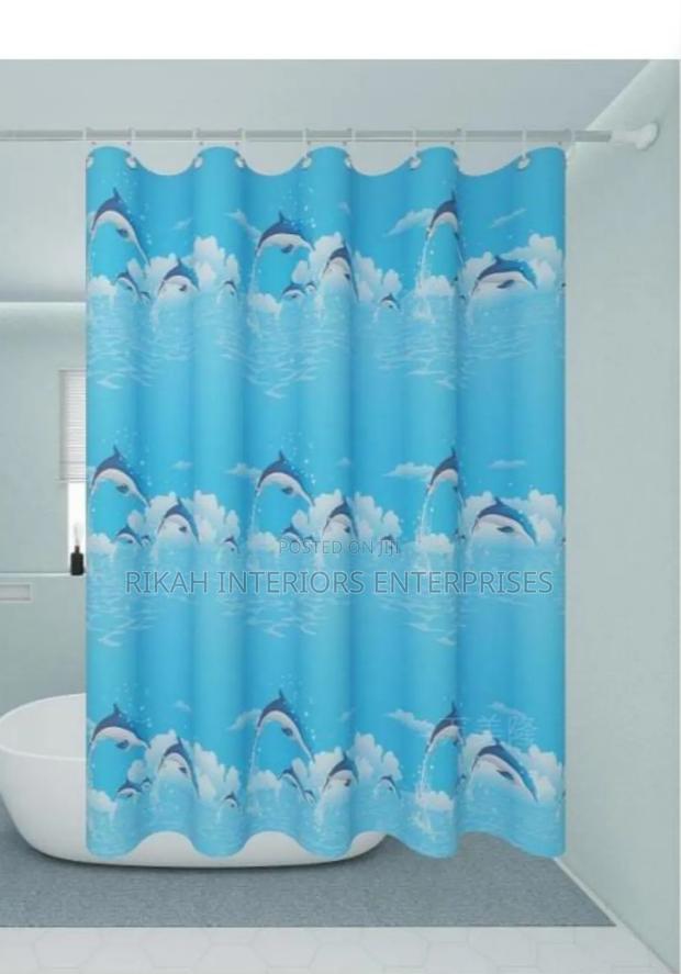 Sea Themed Water Proof Curtain for Shower - main view