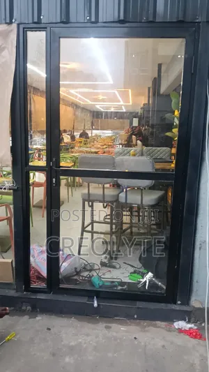Black Coated Aluminium Door