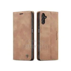 Lisma Caseme Brown Wallet Leather Flip Case for Galaxy A05s -Brown