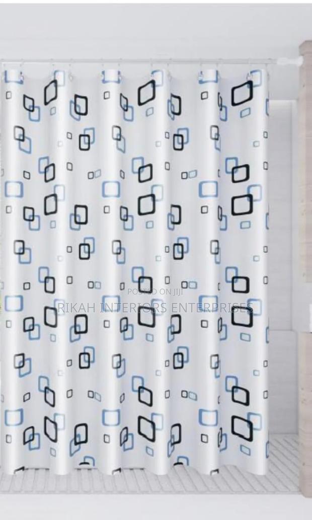 Small Boxes Pattern Waterproof Shower Curtains - main view