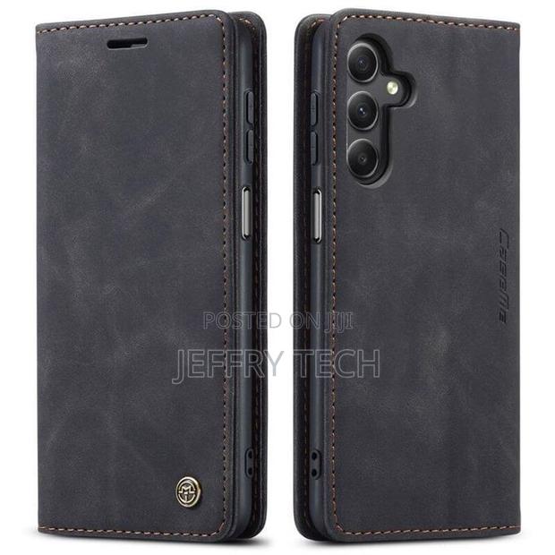 Breai Wallet Leather Flip Cover Case for Samsung Galaxy A05s-Black - main view