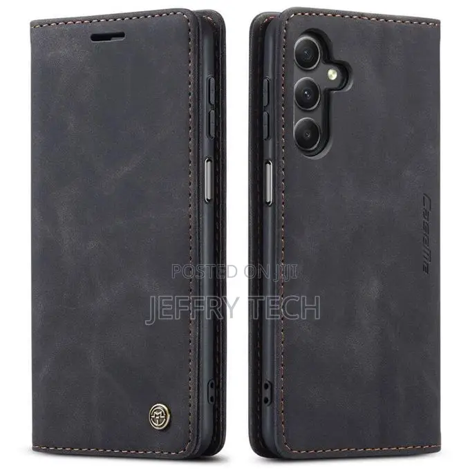 Breai Wallet Leather Flip Cover Case for Samsung Galaxy A05s-Black