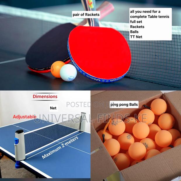 7 Days Offer ! Table Tennis Rackets / Balls and Adjustable Net