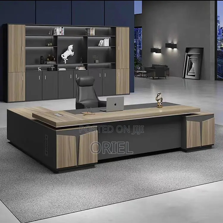 Office Desk : 240cm Office L-Shaped Executive Desk