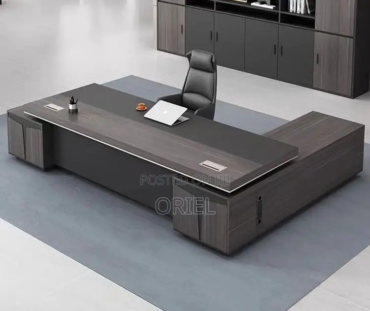 Office Desk : 240cm Office L-Shaped Executive Desk