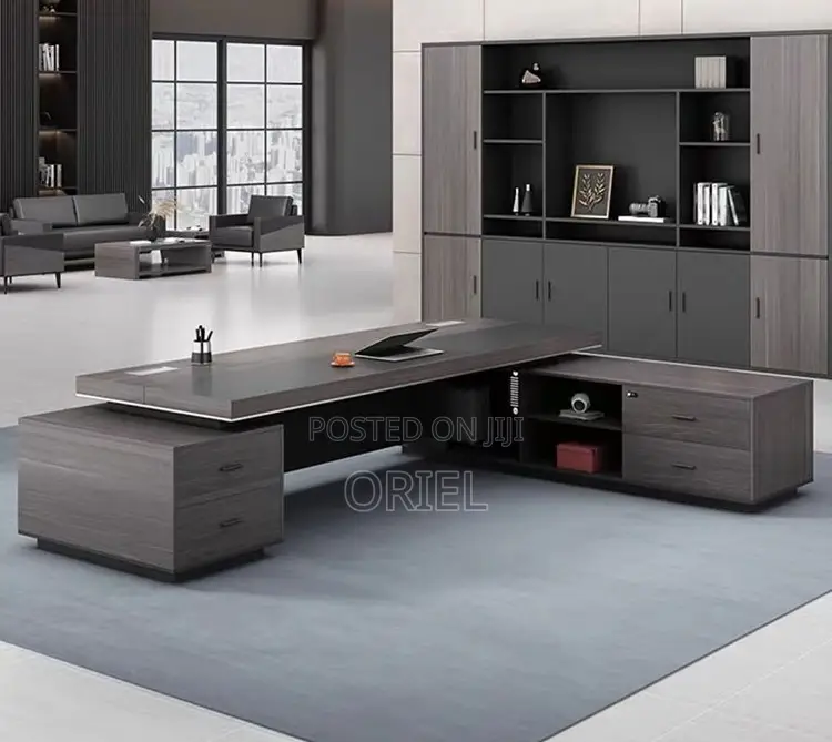 Office Desk : 240cm Office L-Shaped Executive Desk