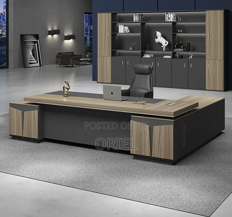 Office Desk : 240cm Office L-Shaped Executive Desk