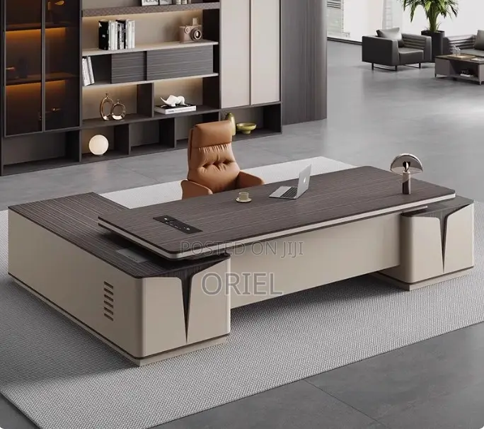 Office Desk : 240cm Office L-Shaped Executive Desk