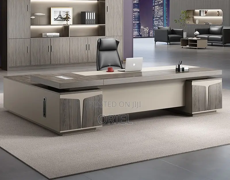 Office Desk : 240cm Office L-Shaped Executive Desk