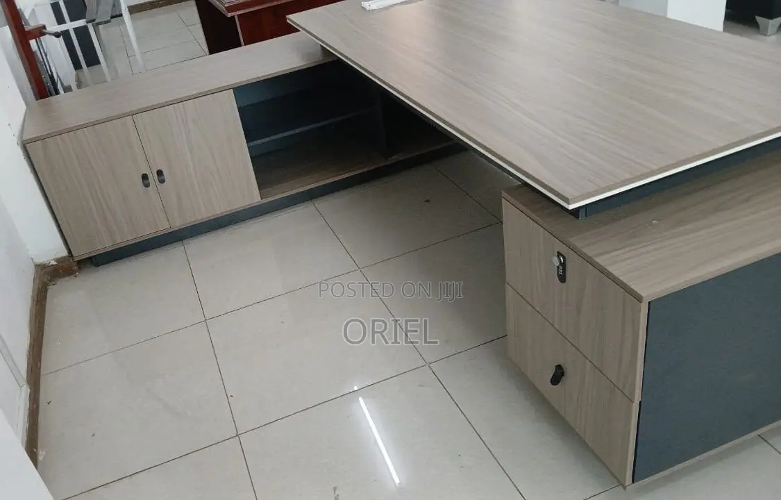 Office Desk : 240cm Office L-Shaped Executive Desk
