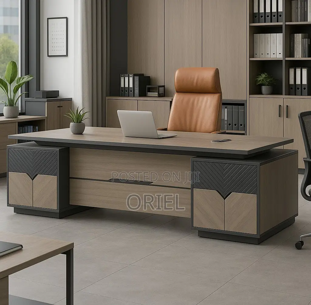 Office Desk : 240cm Office L-Shaped Executive Desk
