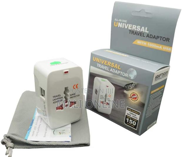 Universal Travel Adapter Worldwide Plug Dual Usb Charger Power Adapter