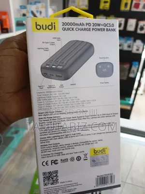 Budi 20000mah Pd 20w+ Qc3.0 Quick Charge Power Bank.