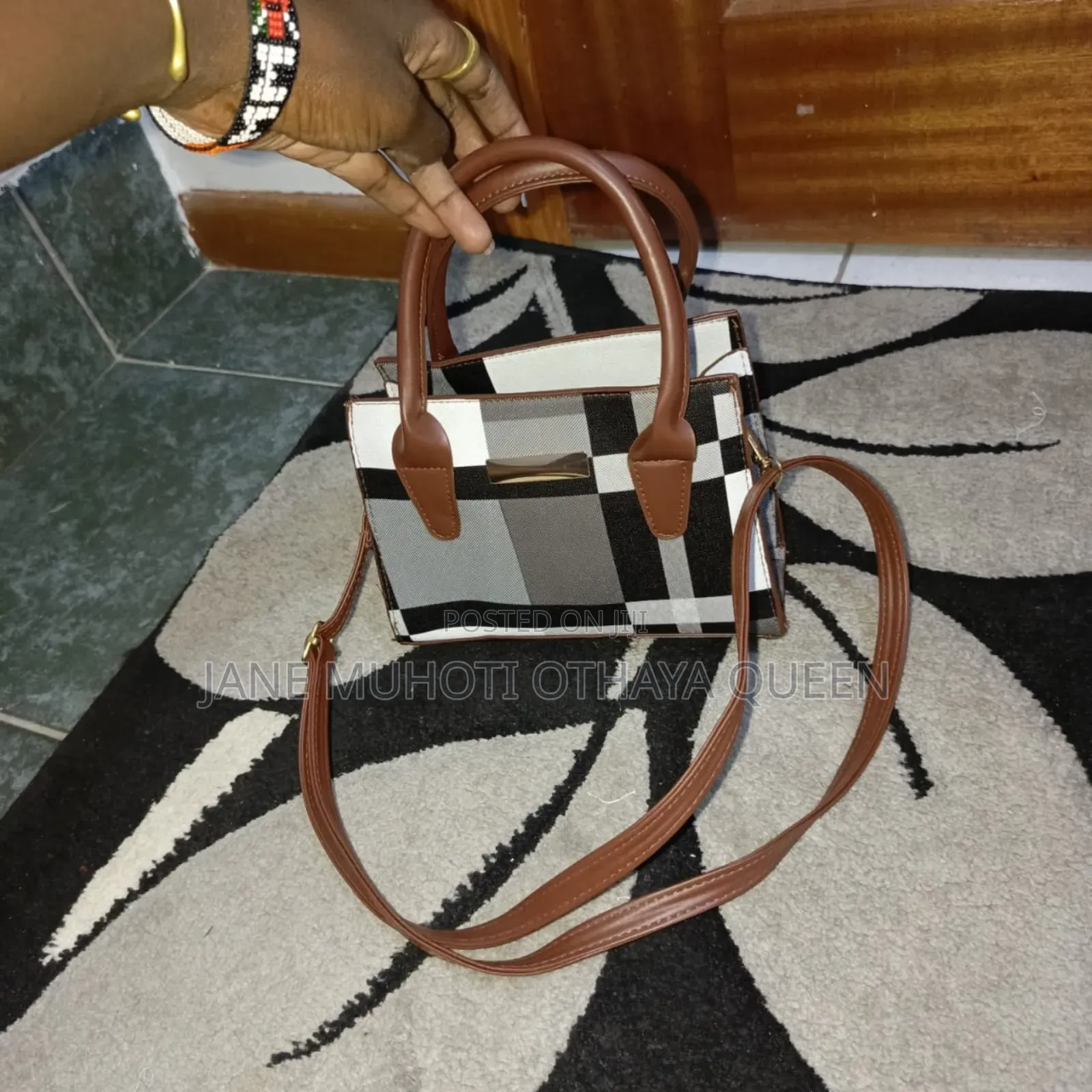 *Trend Fashion Collision Color Check Bag