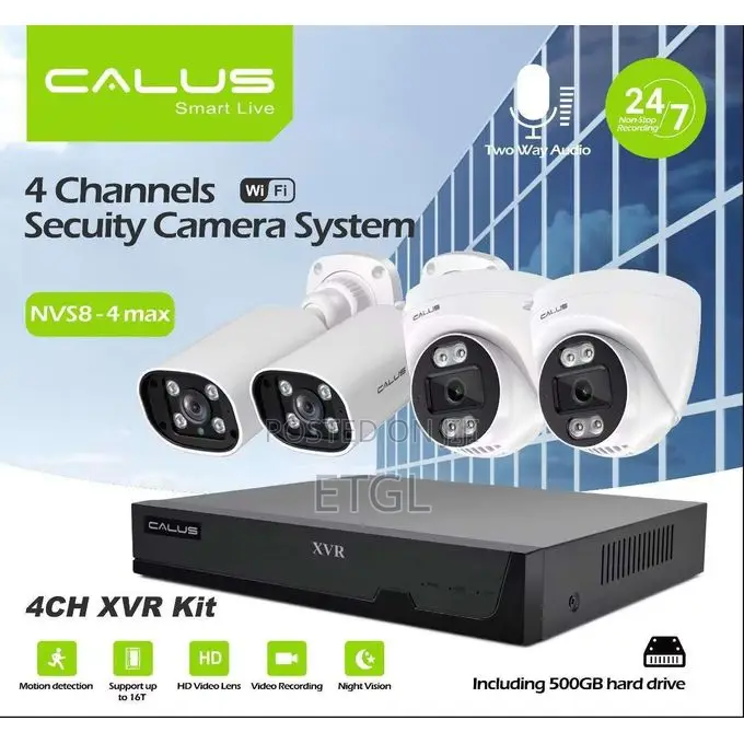 Calus Nvs8 4max CCTV Camera 4channel Security System Kit