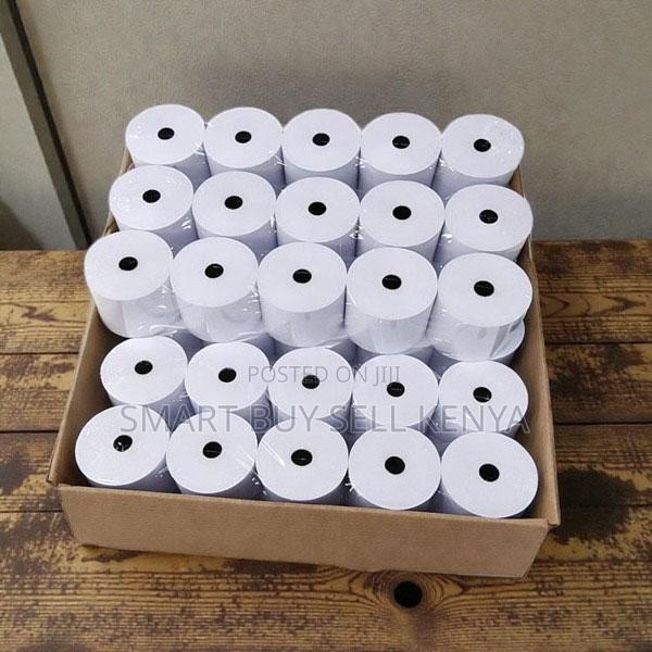 Clean White Finish 50 Pieces 80mm by 80mm by 13mm Thermal Paper Rolls