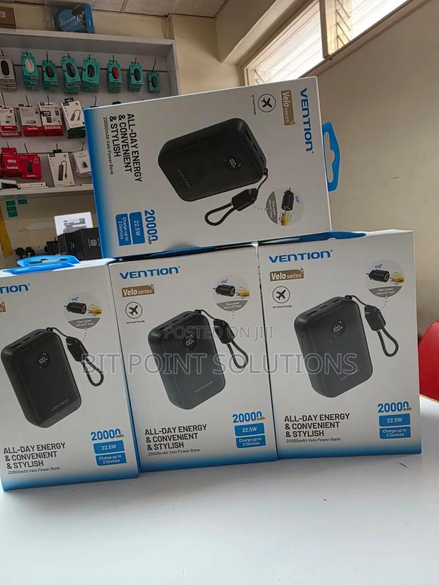 Vention 20000mah Power Bank (Micro-Usb + Usb-C + Usb-a + Usb-A) 22.5w