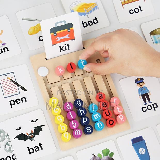 Spelling Game Kids Phonics Learning Toy Alphabet Matching Board - thumbnail 2