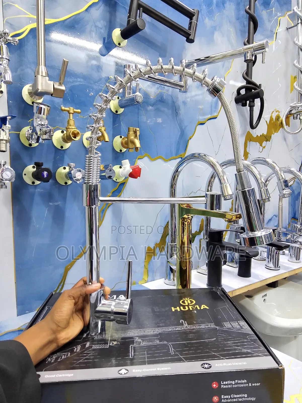 Silver Kitchen Mixer Tap (Pull Out)