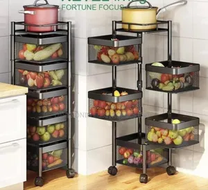 *Square Fruit Rack With Wheels *5 Tier 5,500/=*
