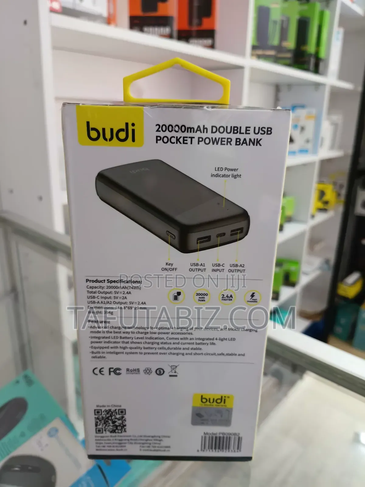 Budi 20000mah Double Usb Pocket Power Bank.