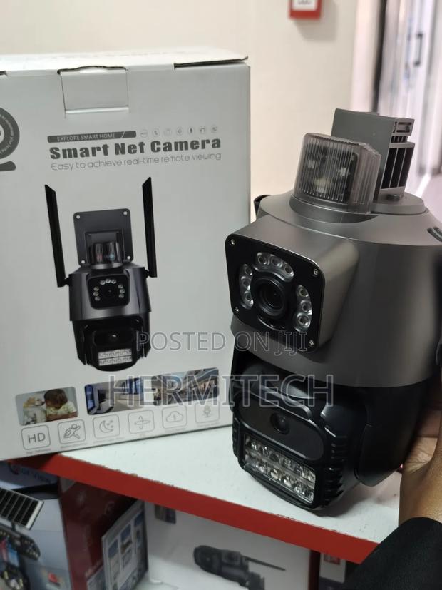 Wireless CCTV Camera Dual Lens 4g Electric Model With Ethernet Cable
