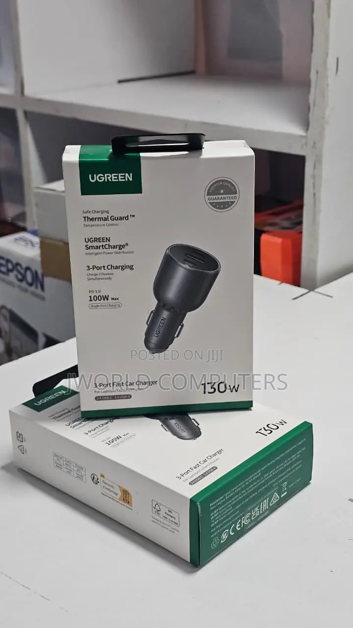 Ugreen 130w 3-port Fast Car Charger - Ec705