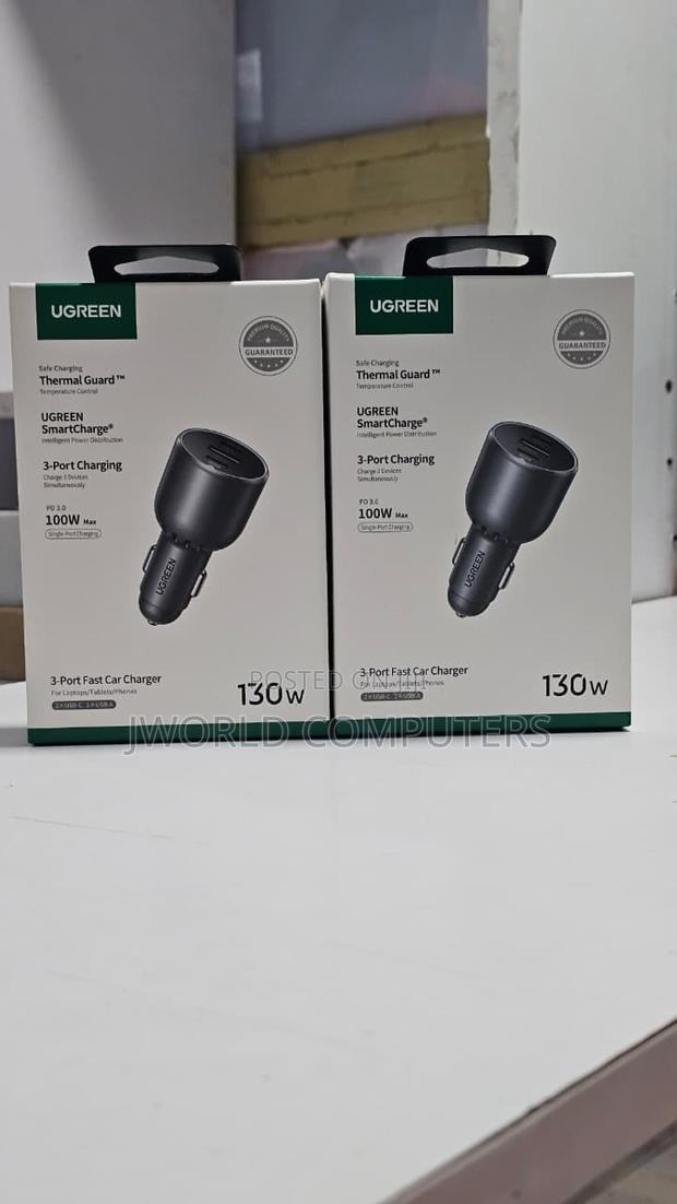 Ugreen Fast Car Charger 130w 3-port