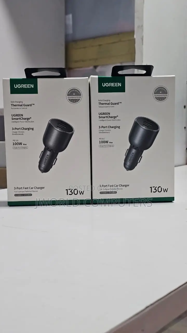 Ugreen Fast Car Charger 130w 3-port