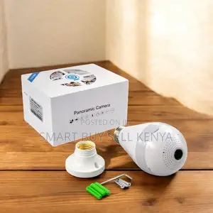 Alarm Detection and Flashing Lights Panoramic 1080p Wifi Bulb Camera