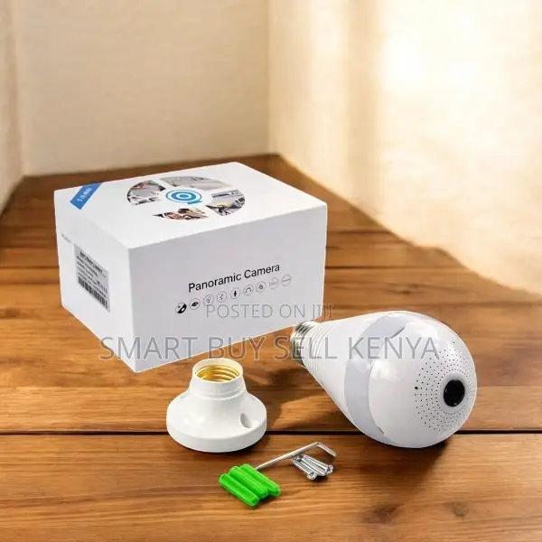 Alarm Detection and Flashing Lights Panoramic 1080p Wifi Bulb Camera
