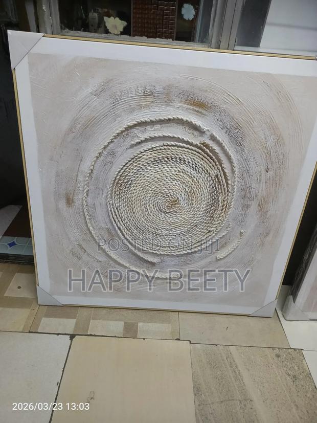 Handcrafted Circular Textured Artwork . - thumbnail 2