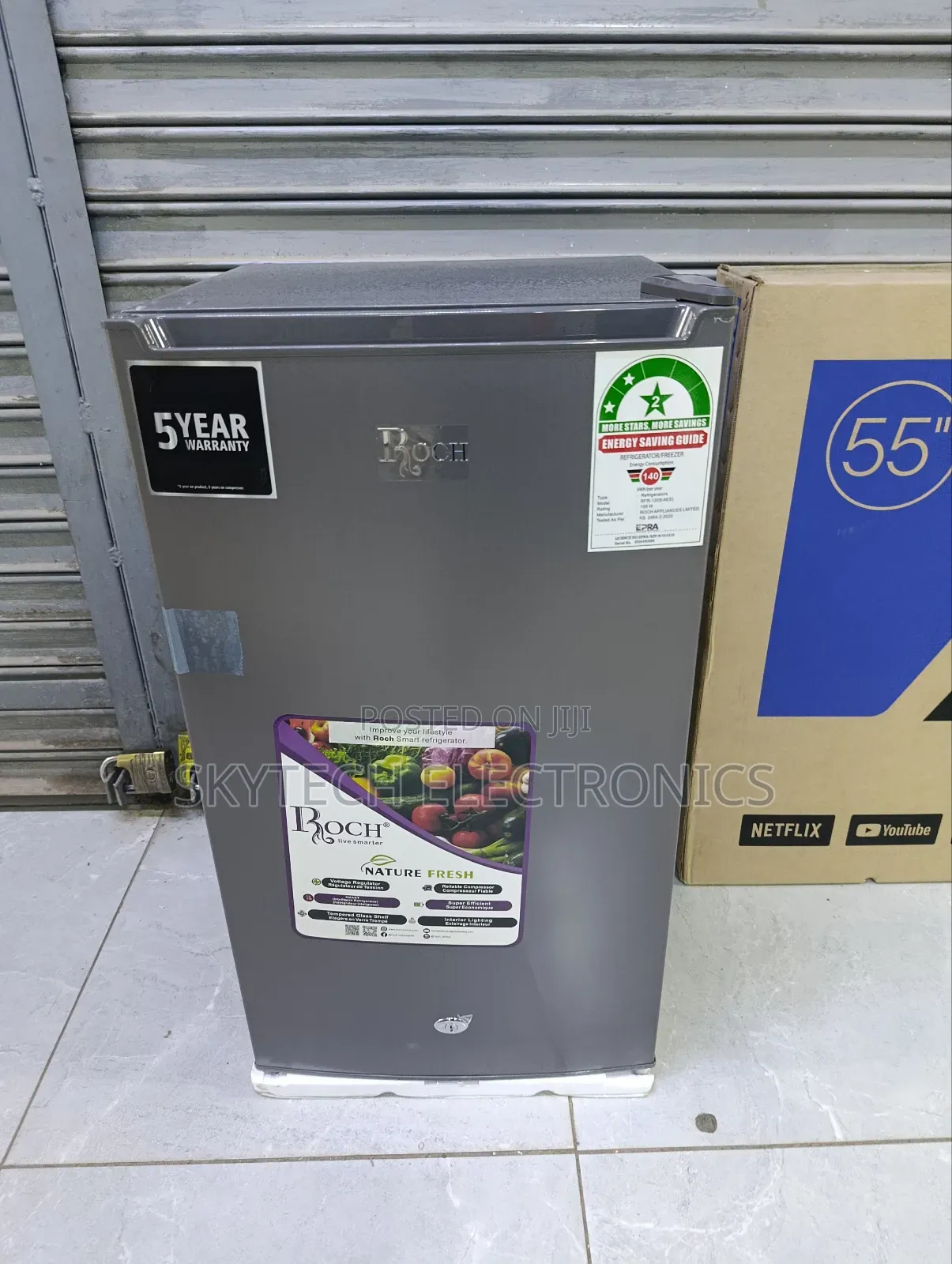Roch Single Door 92 Litres Fridge RFR-120s-M