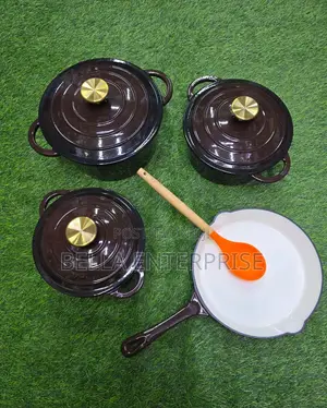 Available 7pcs Enamel Cast Iron Cooking Pots