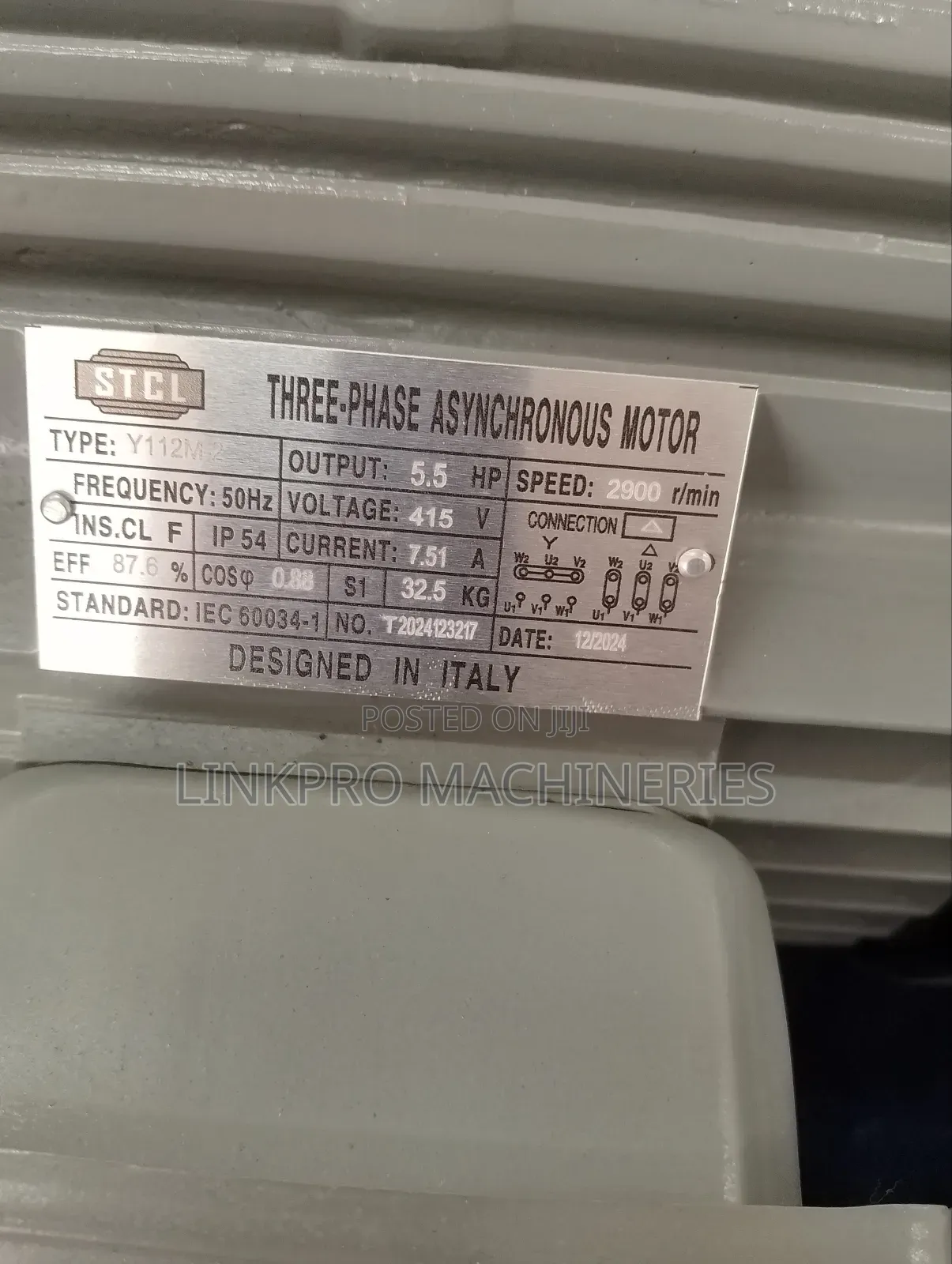 5.5hp STCL Three Phase High Speed Motor